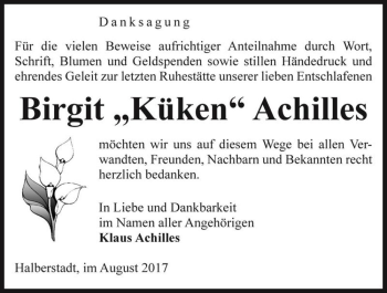 Traueranzeige von Birgit 