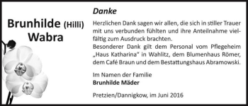 Traueranzeige von Brunhilde 