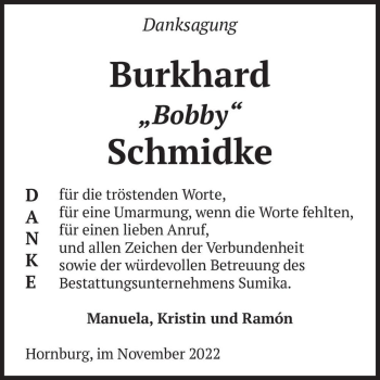 Traueranzeige von Burkhard 