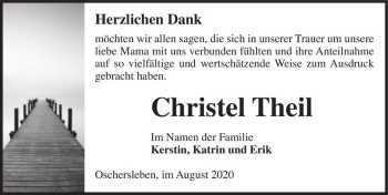 Traueranzeige von Christel Theil  von Magdeburger Volksstimme