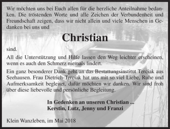 Traueranzeige von Christian  von Magdeburger Volksstimme
