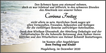 Traueranzeige von Corinna Freitag  von Magdeburger Volksstimme