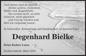 Traueranzeige von Degenhard Bielke  von Magdeburger Volksstimme