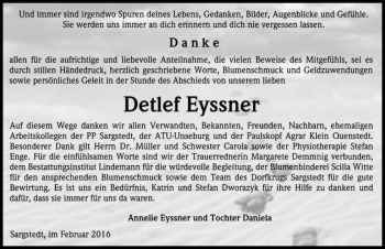Traueranzeige von Detlef Eyssner  von Magdeburger Volksstimme
