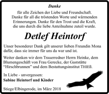 Traueranzeige von Detlef Heintorf  von Magdeburger Volksstimme
