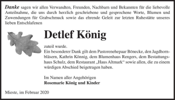 Traueranzeige von Detlef König  von Magdeburger Volksstimme