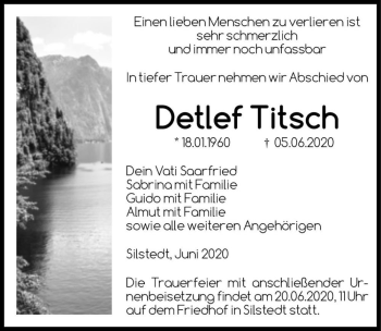 Traueranzeige von Detlef Titsch  von Magdeburger Volksstimme