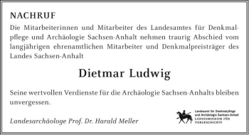 Traueranzeige von Dietmar Ludwig  von Magdeburger Volksstimme