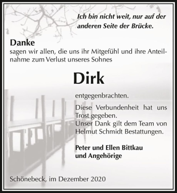 Traueranzeige von Dirk  von Magdeburger Volksstimme