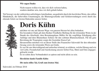 Traueranzeige von Doris Kühn  von Magdeburger Volksstimme