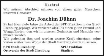 Traueranzeige von Dr. Joachim Dähnn  von Magdeburger Volksstimme