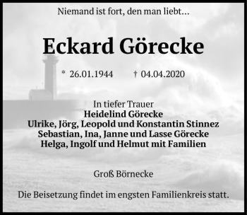 Traueranzeige von Eckard Görecke  von Magdeburger Volksstimme