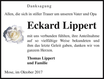Traueranzeige von Eckard Lippert  von Magdeburger Volksstimme