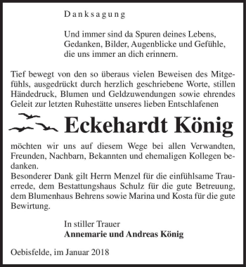 Traueranzeige von Eckehardt König  von Magdeburger Volksstimme