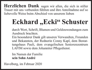 Traueranzeige von Eckhard ,,Ecki