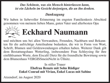 Traueranzeige von Eckhard Naumann  von Magdeburger Volksstimme
