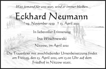 Traueranzeige von Eckhard Neumann  von Magdeburger Volksstimme