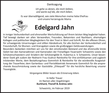 Traueranzeige von Edelgard Jahn  von Magdeburger Volksstimme