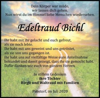 Traueranzeige von Edeltraud Bichl  von Magdeburger Volksstimme