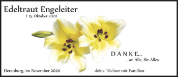 Traueranzeige von Edeltraut Engeleiter  von Magdeburger Volksstimme