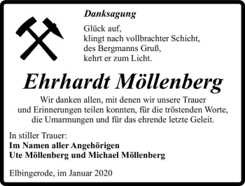 Traueranzeige von Ehrhardt Möllenberg  von Magdeburger Volksstimme