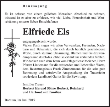 Traueranzeige von Elfriede Els  von Magdeburger Volksstimme