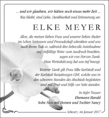 Traueranzeige von Elke Meyer  von Magdeburger Volksstimme