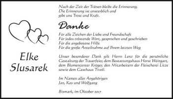 Traueranzeige von Elke Slusarek  von Magdeburger Volksstimme