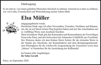 Traueranzeige von Elsa Müller  von Magdeburger Volksstimme