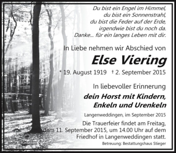 Traueranzeige von Else Viering  von Magdeburger Volksstimme