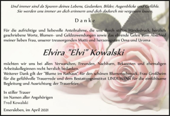 Traueranzeige von Elvira 