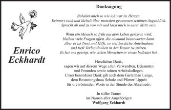 Traueranzeige von Enrico Eckhardt  von Magdeburger Volksstimme
