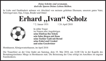 Traueranzeige von Erhard ,,Ivan