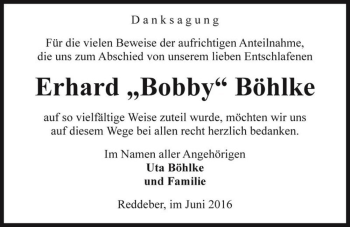 Traueranzeige von Erhard 