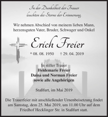 Traueranzeige von Erich Freier  von Magdeburger Volksstimme