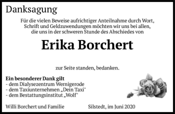 Traueranzeige von Erika Borchert  von Magdeburger Volksstimme