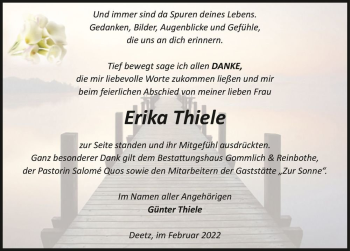 Traueranzeige von Erika Thiele  von Magdeburger Volksstimme