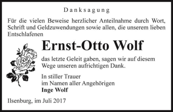 Traueranzeige von Ernst-Otto Wolf  von Magdeburger Volksstimme