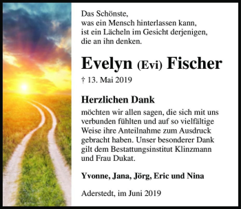 Traueranzeige von Evelyn (Evi) Fischer  von Magdeburger Volksstimme