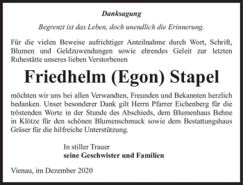 Traueranzeige von Friedhelm 