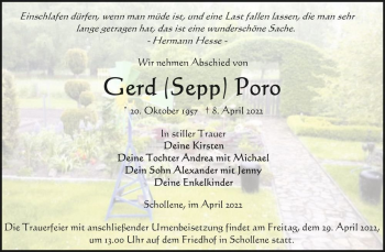 Traueranzeige von Gerd 