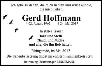 Traueranzeige von Gerd Hoffmann  von Magdeburger Volksstimme