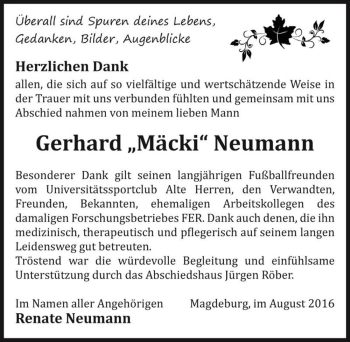 Traueranzeige von Gerhard 