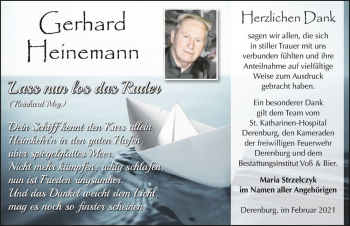 Traueranzeige von Gerhard Heinemann  von Magdeburger Volksstimme