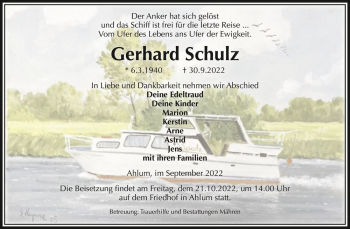 Traueranzeige von Gerhard Schulz  von Magdeburger Volksstimme