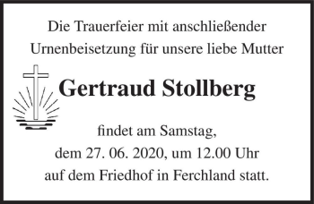 Traueranzeige von Gertraud Stollberg  von Magdeburger Volksstimme