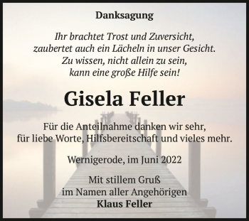 Traueranzeige von Gisela Feller  von Magdeburger Volksstimme