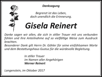 Traueranzeige von Gisela Reinert  von Magdeburger Volksstimme