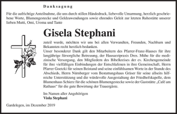 Traueranzeige von Gisela Stephani  von Magdeburger Volksstimme