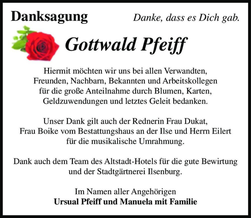  Traueranzeige für Gottwald Pfeiff  vom 08.08.2020 aus Magdeburger Volksstimme